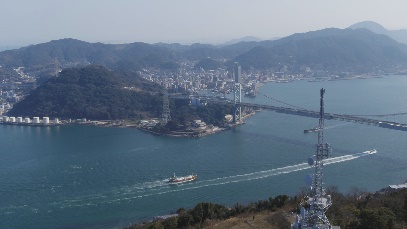 山口県側から見た関門海峡
